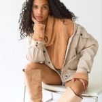 Free People NWT‎  Clyde Shirt Jacket Mineral Large Photo 5