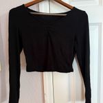 SheIn Black Long Sleeve Fitted Crop Top  Photo 0