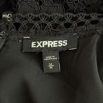 EXPRESS Blouse Lace Top Mock Neck Feminine Gothic Whimsygoth Party Black Size M Photo 5