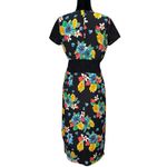 Mariella de Mariella Burani Black Floral Lace Midi Dress Size 10 Made in Italy Photo 2