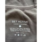 Set Active  Ribbed Longline Brown Sports Bra Size Small Photo 3