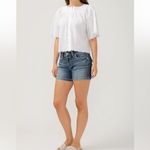 Silver Jeans  Suki Flap Short Denim Blue Jean Shorts Photo 4