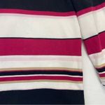 Style & Co Striped V-neck Shirt pink black off white stripes Women’s Size XL Photo 4