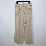 Madewell The Harlow Wide Leg Pant Linen Twill Harvest Moon Beige US 12 NWT Photo 10
