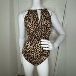 Ralph Lauren women's Leopard High Neck One Piece Swimsuit. Photo 1