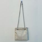 DKNY Ivory Ostrich Embossed Leather Chain Strap Shoulder Bag Photo 5