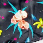 FLEUR DU MAL Lace Silk Cami, Black Orchid Floral, Medium Photo 11