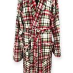 Pottery Barn Vintage Y2K  Denver Plaid Plush Medium Robe  Belted Soft Pockets Photo 0