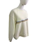 Patagonia Uprisal Crew Sweatshirt Mountain Stripe Logo Cream Size L Photo 5