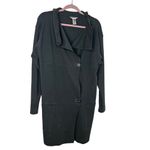 Hard Tail Forever  Jacket Women's Medium Gray Cardigan Duster Stretch Coatigan Photo 1