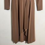 Wilfred Aritzia Nuage Asymmetrical Midi Dress Women's Small Brown Flowy Neutral Photo 12