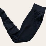 Alo Yoga  Black Ruched Leg Legging Photo 0