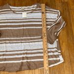 Avalin Women's 100% Linen Casual Striped Blouse Photo 2