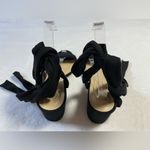 Lulus Lulu’s Trinidad Black Suede Lace-Up Heels Size 8 Photo 6