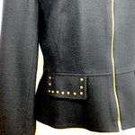 Cache Classic Zip Up Black Blazer Size 10 Photo 5