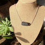 Handmade Black Lava Stone antique Pink Leather Choker Photo 3