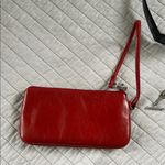 Brighton red leather Love bling studded boho rare wristlet pouch zippered small​ Photo 6