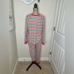 NTM: Pajamaramas Striped Waffle Knit Pajama Set Top & Drawstring Pants Sz M NWT Red Size M Photo 9