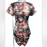 Pretty Little Thing NWT Multi Satin Renaissance V Bar Bodycon Dress Size 4 Photo 8