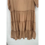 Earthbound Trading Co Cardigan Women XL Brown Kimono Tiered Duster Boho Tie Lace Photo 4