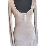 SKIMS  Long Sleeve Henley‎ Sleep PJ Dress size S tan/light brown Photo 0