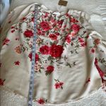 Blu Pepper Ruffled Red and Cream Blouse Size Small Photo 9