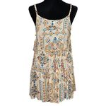 Patrons of Peace  Boho Tiered Mini Dress Adjustable Straps Retro Hippie XS Photo 2