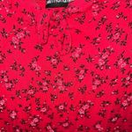 Pretty Little Thing ✨Red Ditsy Floral Print Frill Detail Shift Dress✨ Photo 7