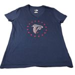 NEW NFL Atlanta Falcons Womens Large T Shirt Red‎ Stars Team Apparel Blue Photo 1