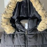 Special One Women's Black Puffer Jacket M Faux Fur Hood Winter Casual Photo 2