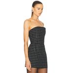 WARDROBE.NYC Corset Top in Black Plaid Small New Womens Strapless Bustier Photo 2