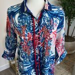 Antica Sartoria Beach Shirt Dress Button Front Cover Up Resort Wear Sequin Small White Photo 12