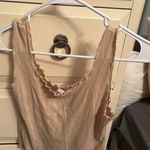 Caution to the Wind Tan / Yellow Cropped Tank Top Photo 1