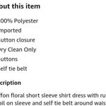 Tahari  Floral Midi Dress with Belt Size 6 Photo 6