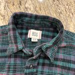 BDG  Dani Oversized Flannel Shirt Green Top Urban Outfitters Buttondown Photo 3