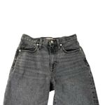 Madewell  Baggy Tapered Jeans Rigid Cotton Skater Washed Black size 25 Petite Photo 3