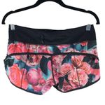 Lululemon Womens Run: Speed Short *4-way Stretch Secret Garden Pink Black 6 Photo 1