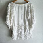 Eberjay Anthropologie Eberjey Castaway Lace Top Coverup White Sz S/M Photo 6