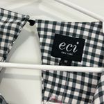 ECI New Size 10 Black and White Checkered Floral Dress Photo 4