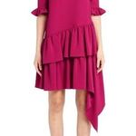 Alexander McQueen  Asymmetrical Ruffle Hem Crepe Dress Photo 0