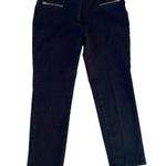 Chico's so slimming women's size 00 black stretchy button zip ankle jeans Photo 0