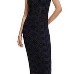 Scotch & Soda NWT Fringe Hem Knit Navy Midi Dress Sz M Photo 0