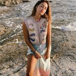 ZARA Floral Embroidered Vest NWT S Photo 1