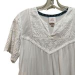 Knox Rose Eyelet Flutter Short Sleeve Blouse White Size Small Photo 3