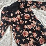 Beautiful Airy Small Rose and black Floral Dress Pink Photo 0