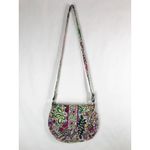 Vera Bradley  Viva la Vera Bag Crossbody Strap‎ Purple Green Floral Flap Bag Photo 3