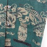 Vtg Sweater Vest Women L Green Tribal Print Fringe Hem Tiki Aztec Southwestern Size L Photo 5