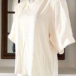 DKNY Elbow Sleeve Knit Top in Egg Nog, Size XL, New w/Tag Retail $69 Photo 3