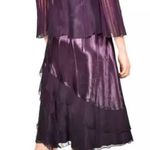 Komarov Ombré Tiered Hem Cocktail Dress & Chiffon Jacket Purple Womens XL NEW Purple Photo 1