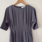 MM.LaFleur Grey Mei 3/4 Sleeve Pocket Shift Dress in Monsoon Size 2 Photo 5